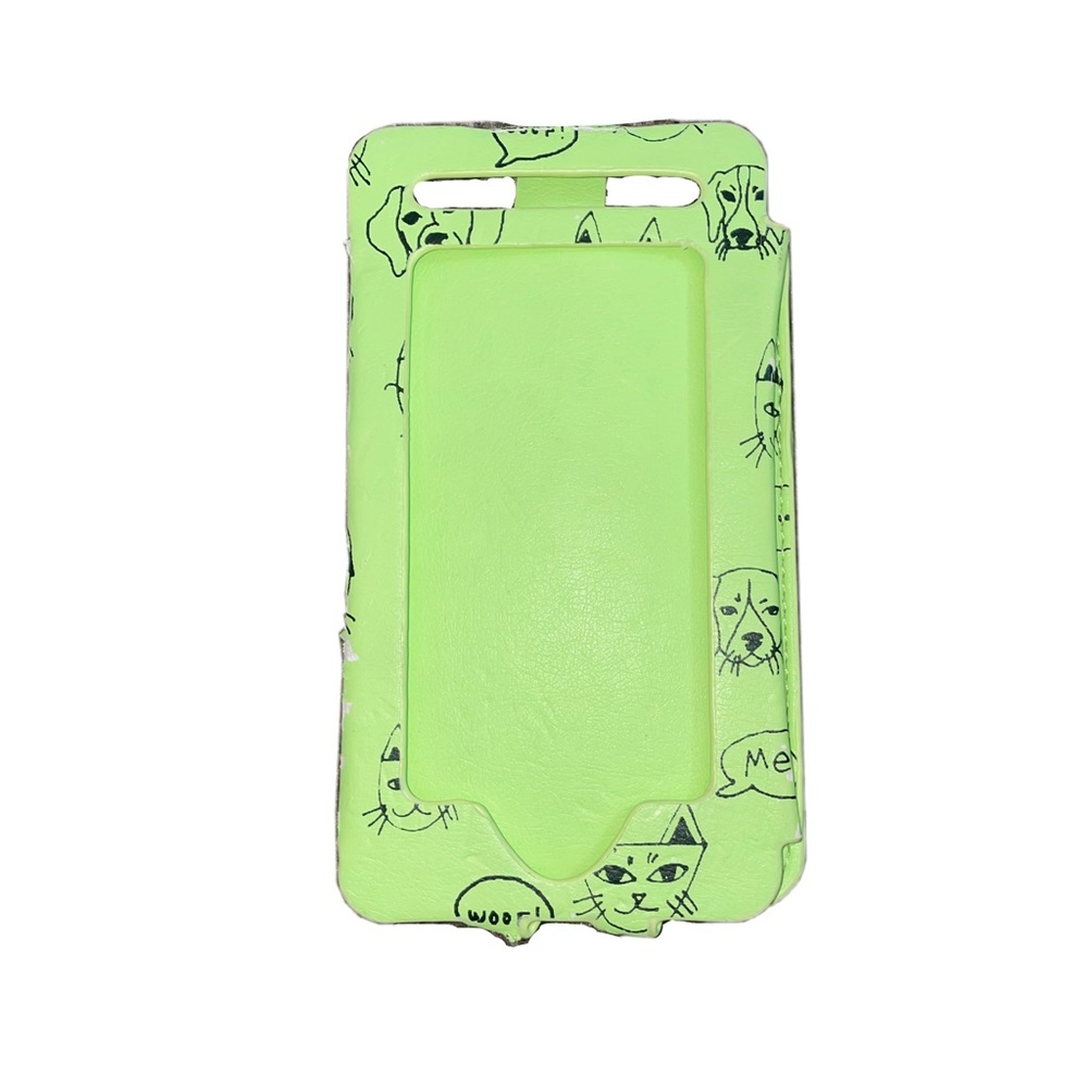 Iphone SE cat and dog case with wallet